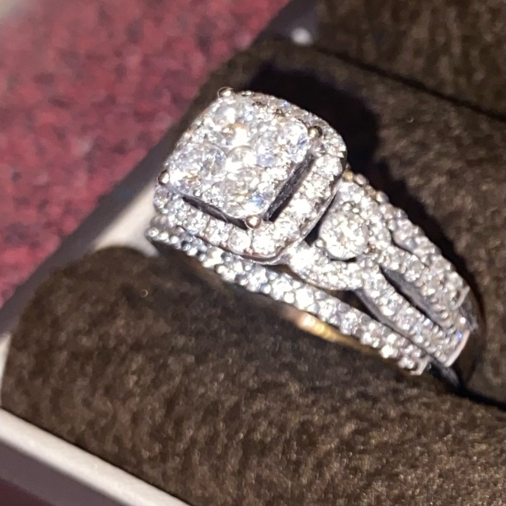 Jareds wedding/ engagement ring soldered together